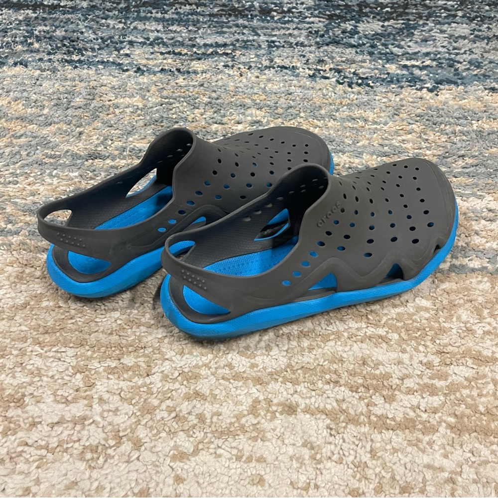 Crocs Mens 5 Swiftwater Wave Sandals Iconic Comfort Deck Boat Sling Back Shoes